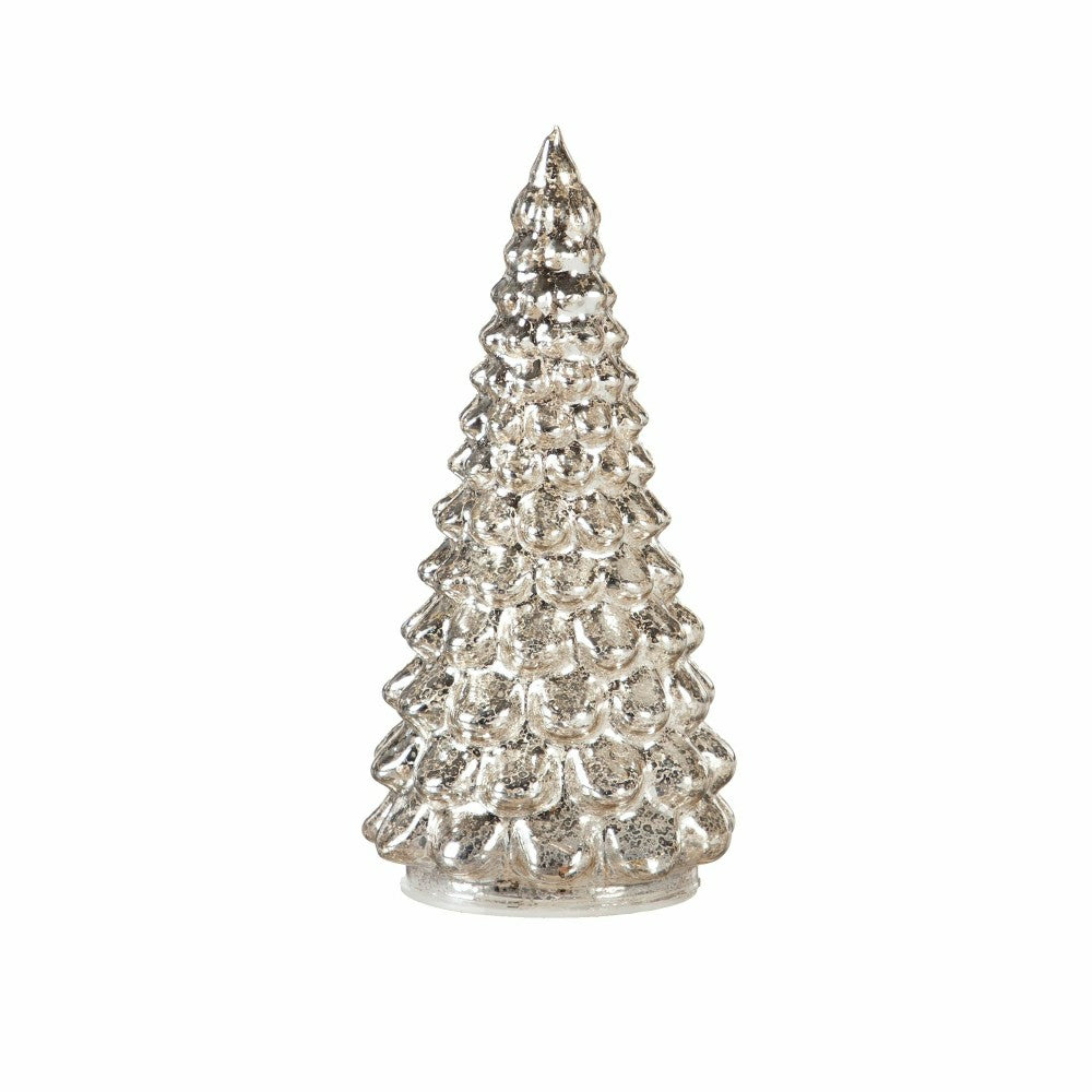 Glimmering Glass LED Holiday Trees, Set of 5 | Plow & Hearth