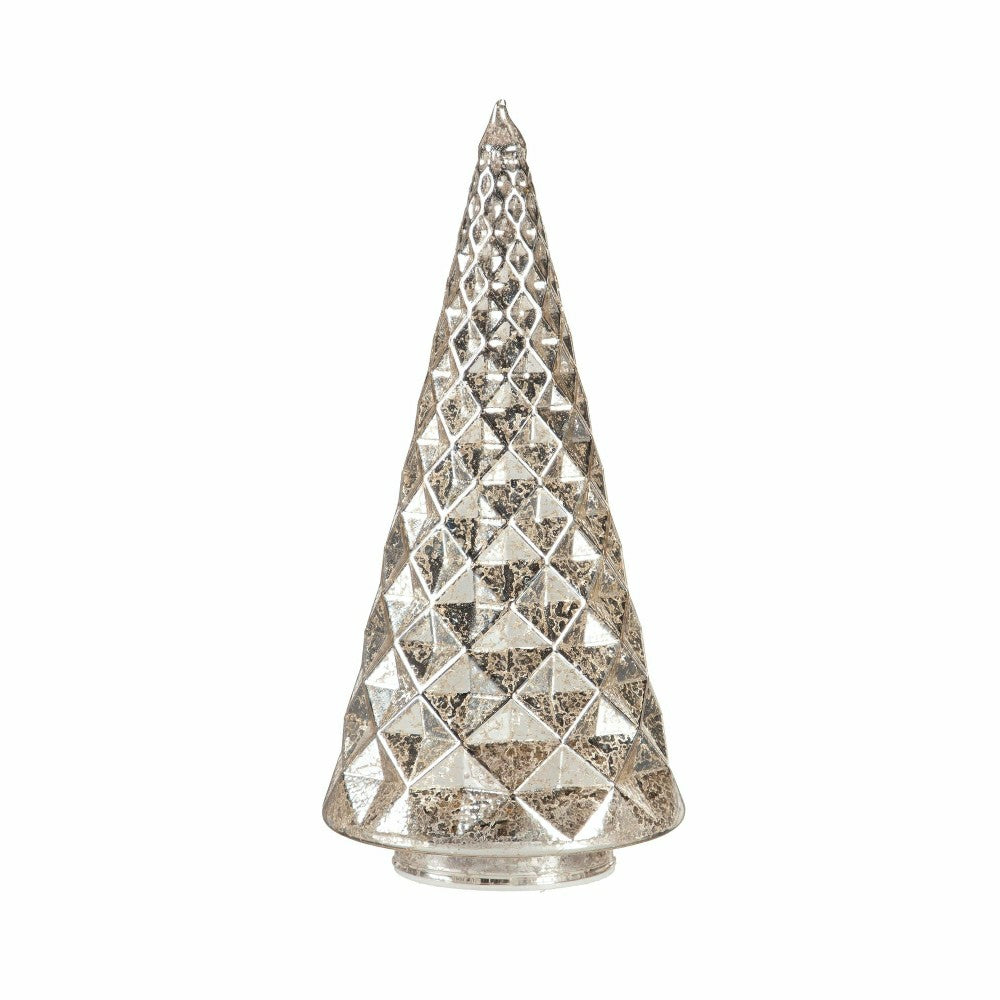 Glimmering Glass LED Holiday Trees, Set of 5 | Plow & Hearth