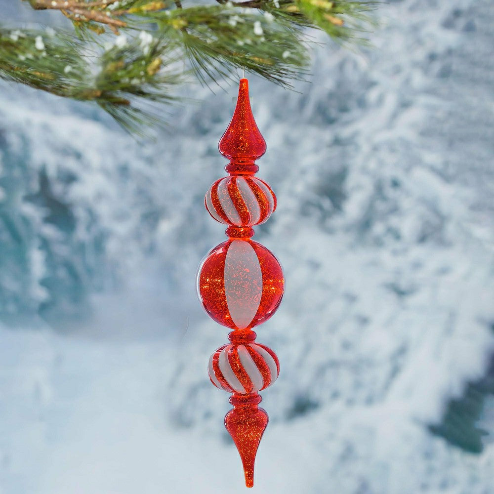Indoor/Outdoor Shatterproof Lighted Large Tiered Swirl Ornament | Plow & Hearth