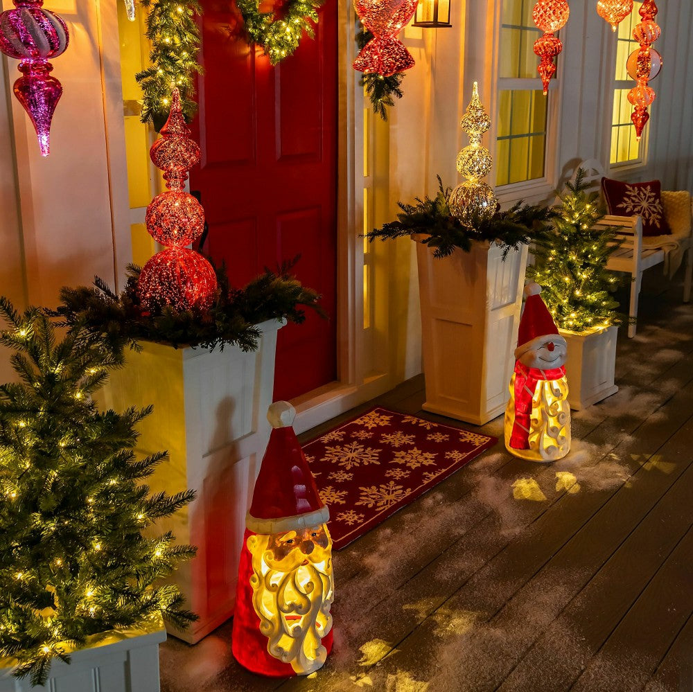 Indoor/Outdoor Shatterproof Lighted Large Tiered Swirl Ornament | Plow & Hearth