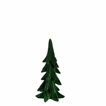 Shades of Emerald Table Décor Tree Flocked Resin Set | Plow & Hearth