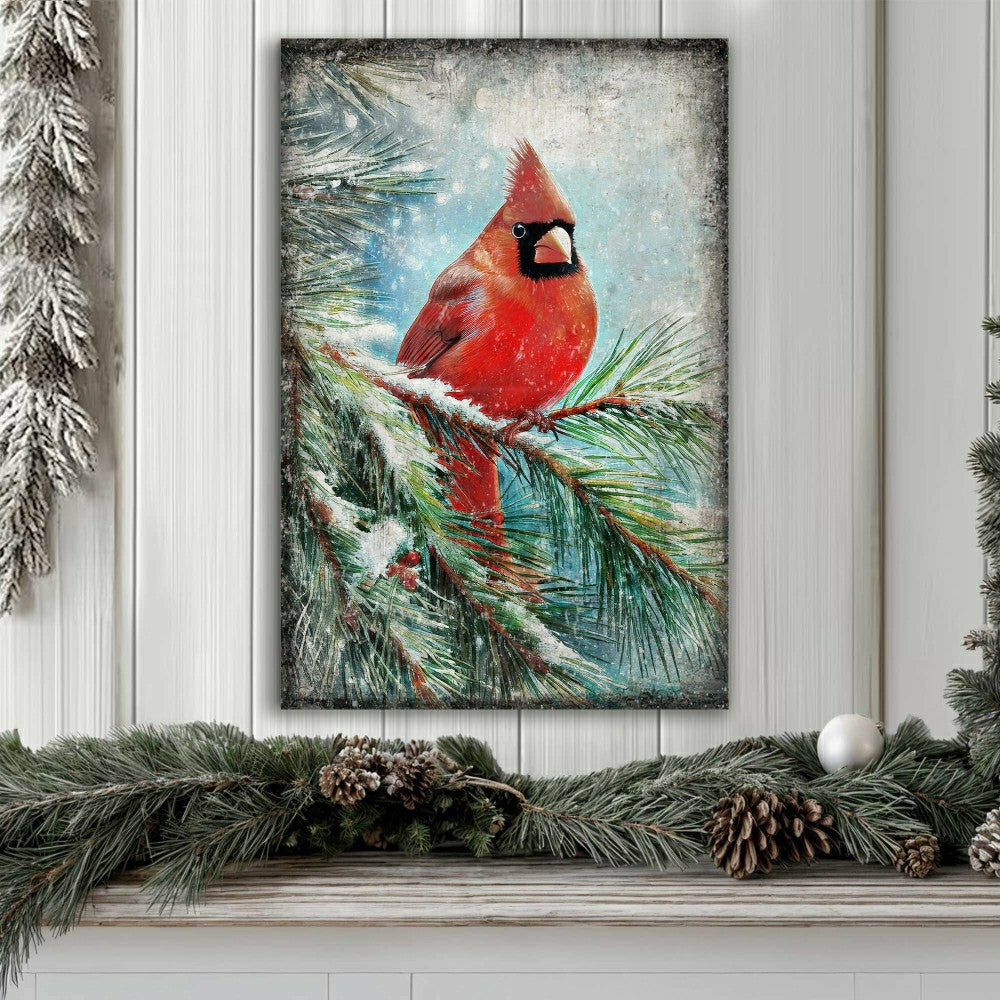 Vintage Cardinal Christmas Wall Art | Plow & Hearth