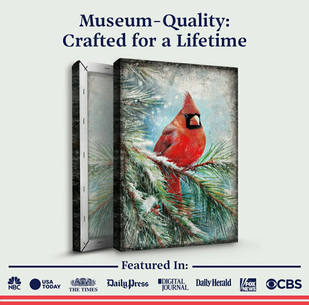 Vintage Cardinal Christmas Wall Art | Plow & Hearth