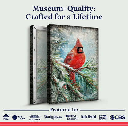 Vintage Cardinal Christmas Wall Art | Plow & Hearth