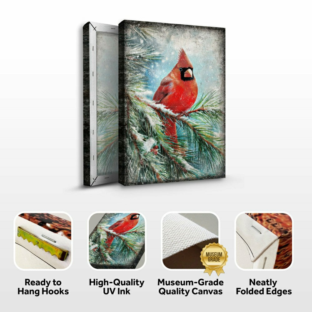 Vintage Cardinal Christmas Wall Art | Plow & Hearth
