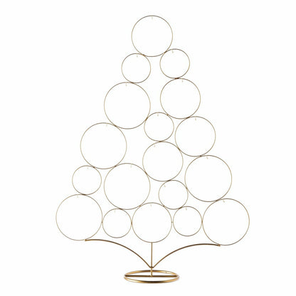 32" Gold Metal Tabletop Christmas Tree Ornament Holder | Plow & Hearth