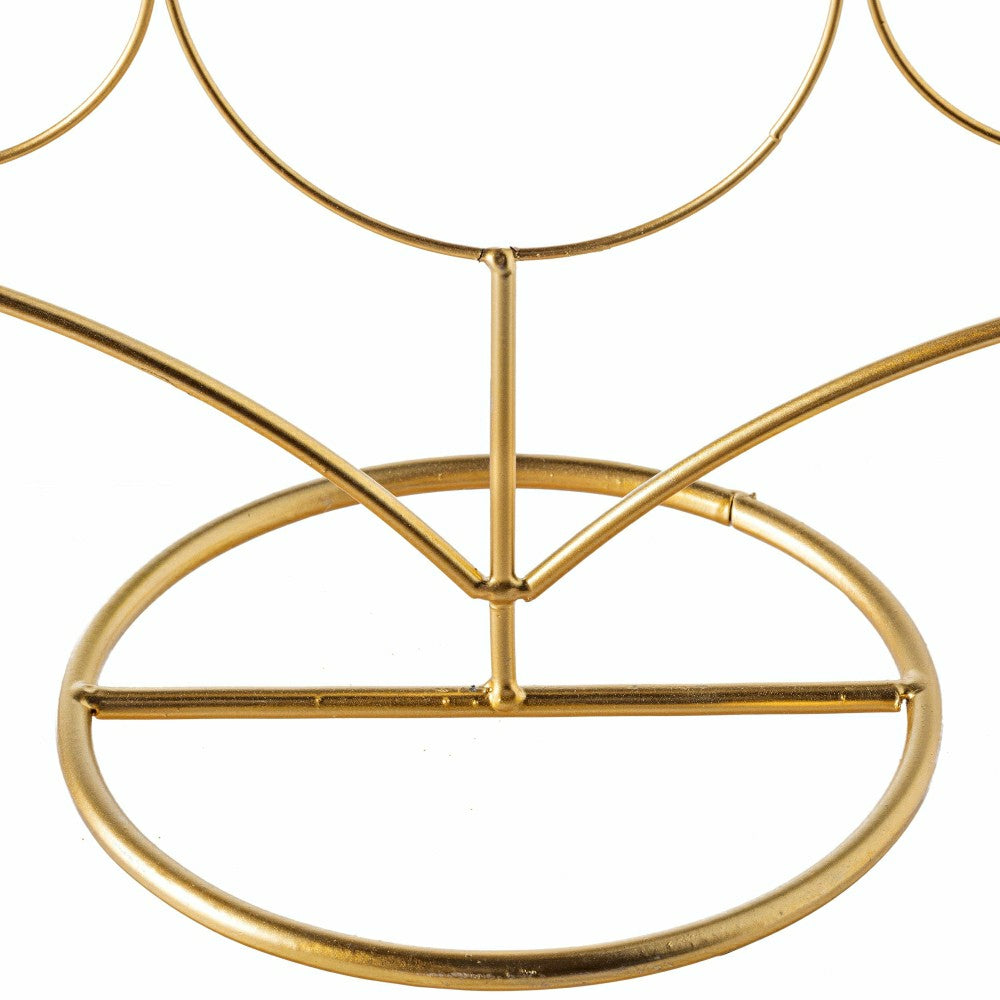 32" Gold Metal Tabletop Christmas Tree Ornament Holder | Plow & Hearth
