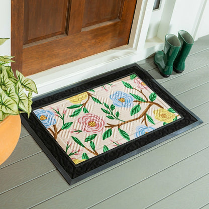 What She Shed Floral Embossed Mat | Plow & Hearth