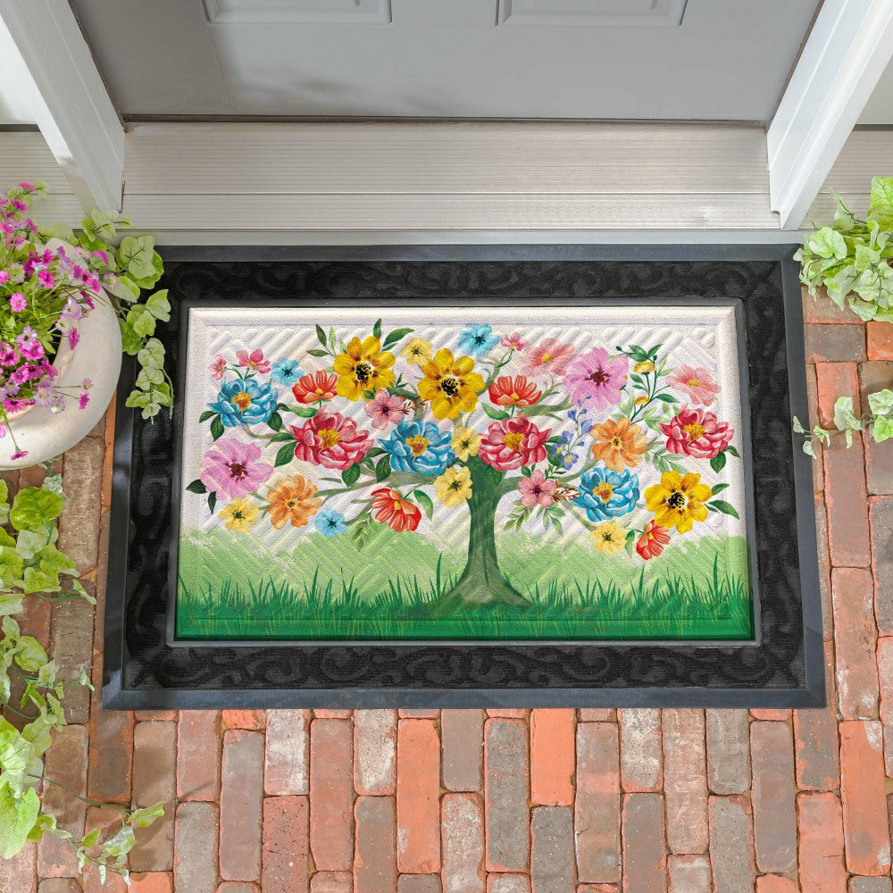 Blooming Tree of Life Embossed Mat | Plow & Hearth