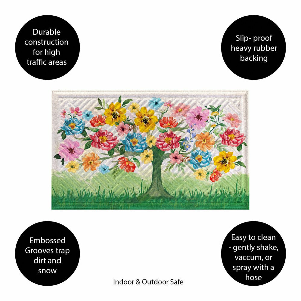 Blooming Tree of Life Embossed Mat | Plow & Hearth