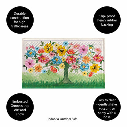 Blooming Tree of Life Embossed Mat | Plow & Hearth