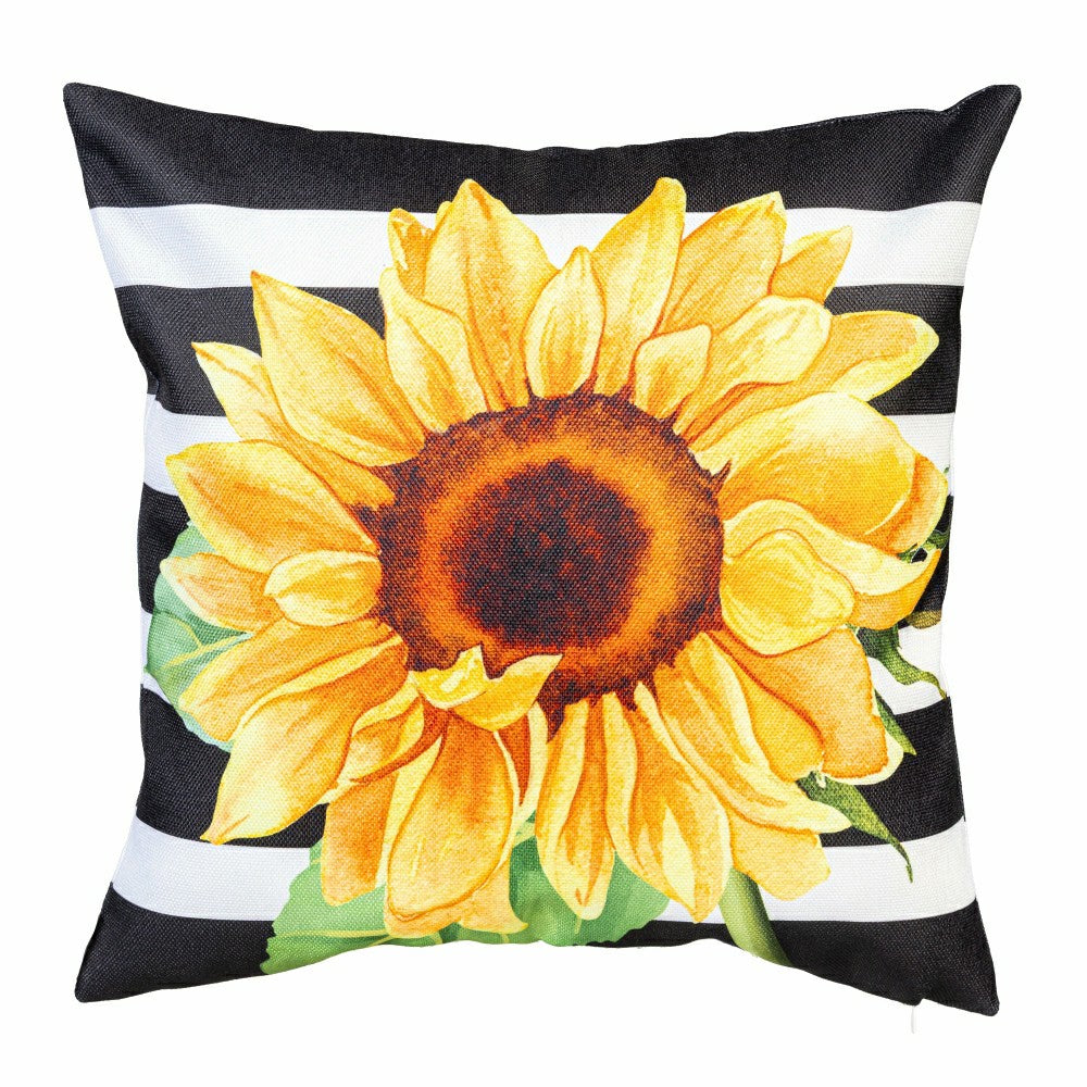 Striped Sunflowers Pillow Cover | Plow & Hearth