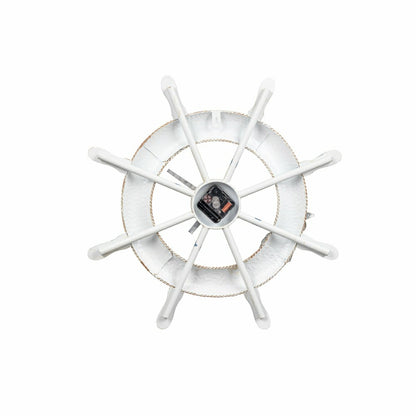 Blue Coastal Outdoor Wall Decor, Metal, Nautical Clock, 21" L x 21" H | Plow & Hearth