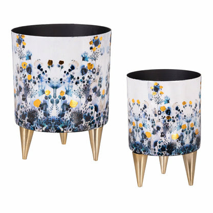 VivaStyle Gilded Meadow Planter with Gold Feet, Planter with Stand, Se | Plow & Hearth