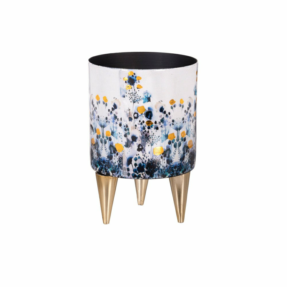 VivaStyle Gilded Meadow Planter with Gold Feet, Planter with Stand, Se | Plow & Hearth