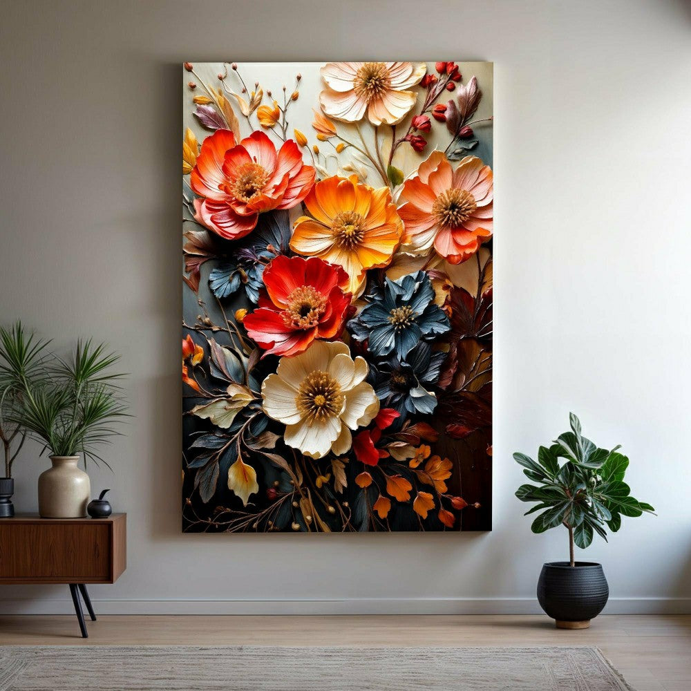 Blooming Garden Rhapsody Impasto Wall Art | Plow & Hearth