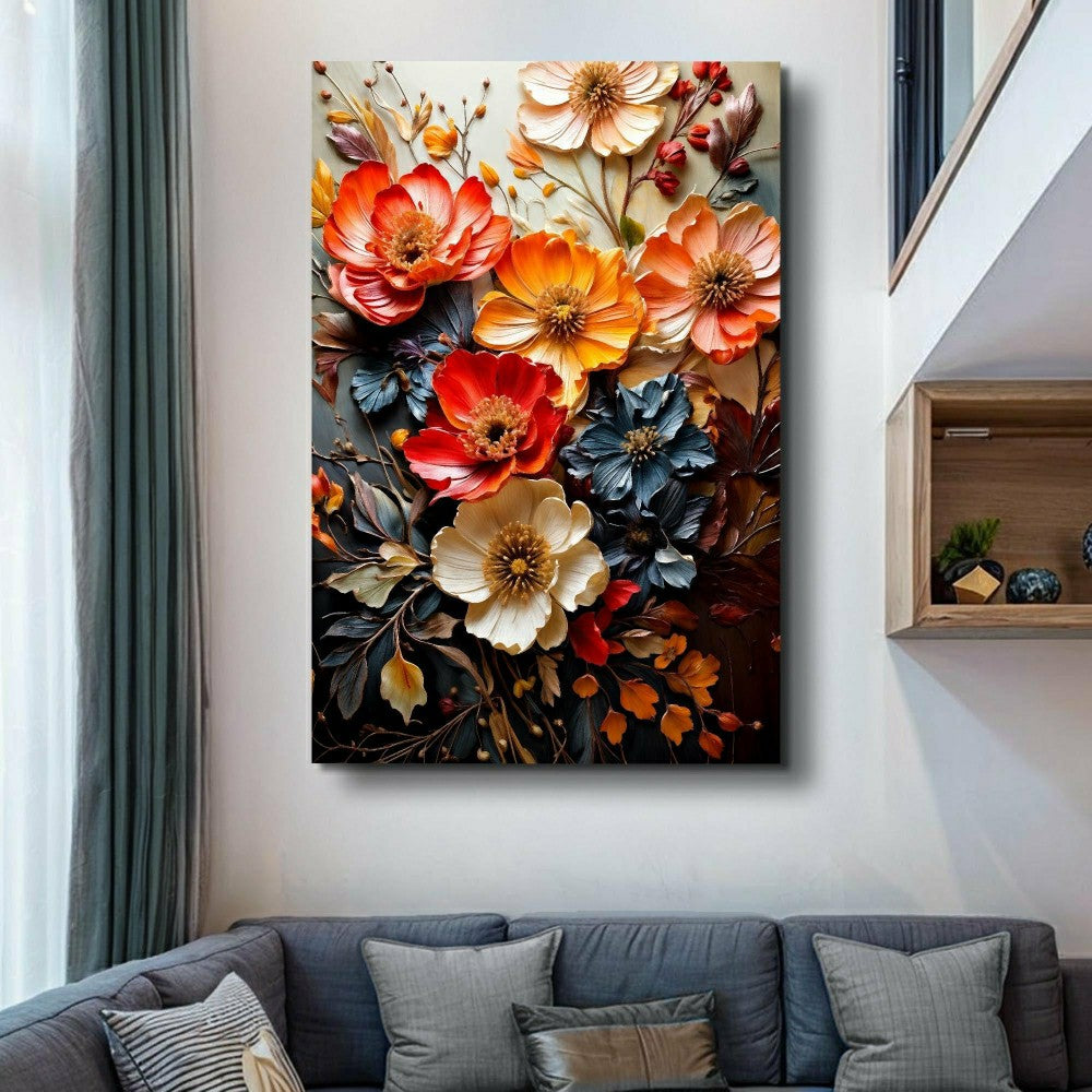 Blooming Garden Rhapsody Impasto Wall Art | Plow & Hearth