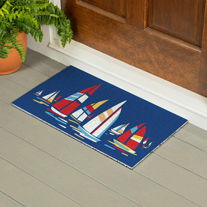 EG Studio Palm Beach Coastal PVC Mat (28x16) | Plow & Hearth