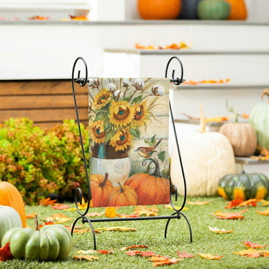 Cotton & Sunflowers Suede Garden Flag | Plow & Hearth