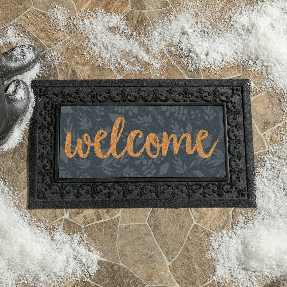 22X10” FLOCKED COIRSASSAFRAS MAT | Plow & Hearth