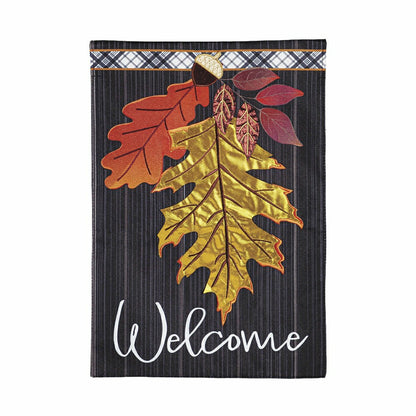 Welcome Autumn Linen Garden Flag | Plow & Hearth