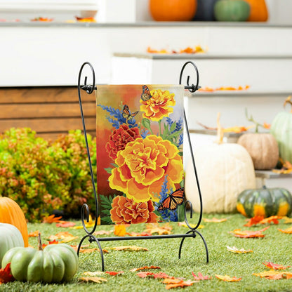 Mariposa Melody Burlap Garden Flag | Plow & Hearth