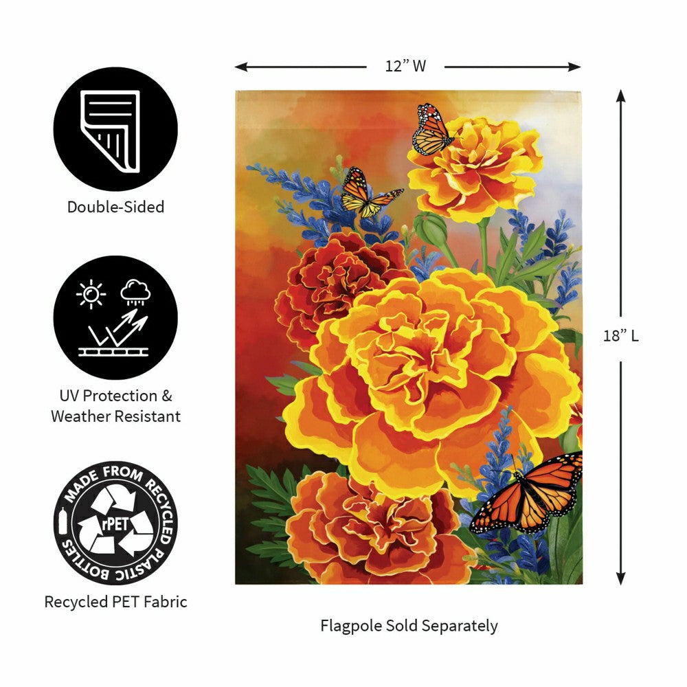 Mariposa Melody Burlap Garden Flag | Plow & Hearth