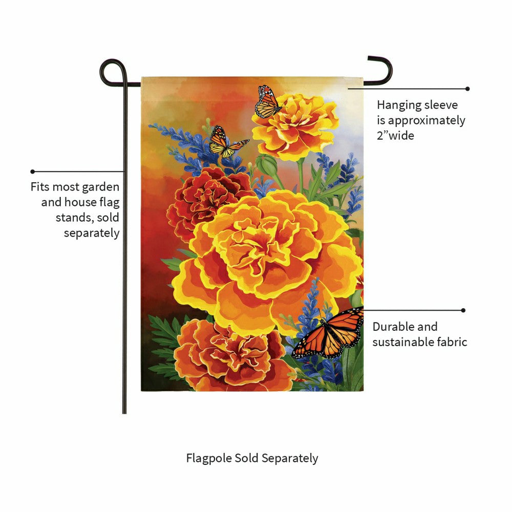 Mariposa Melody Burlap Garden Flag | Plow & Hearth