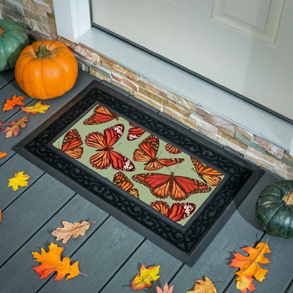Flocked Coir Sassafras Switch Mat,22"x10" | Plow & Hearth