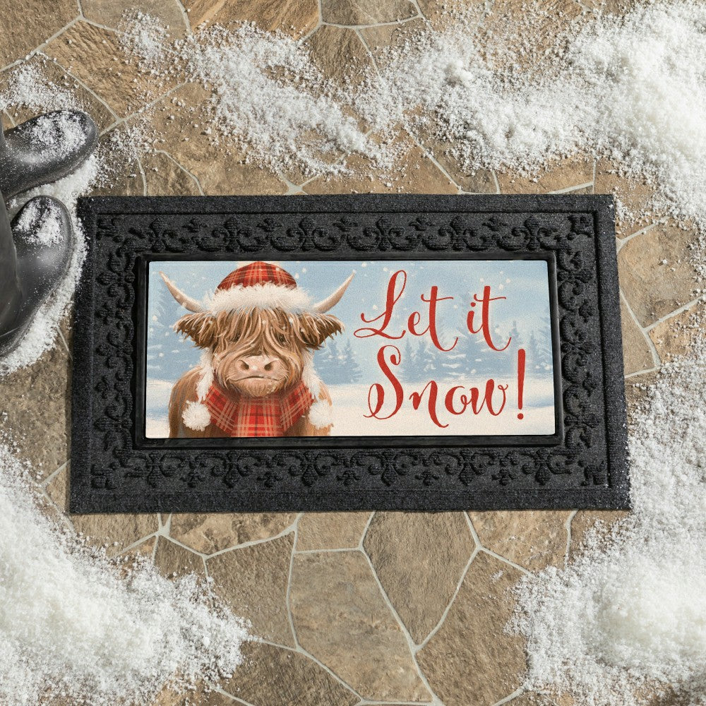 22X10” FLOCKED COIRSASSAFRAS MAT | Plow & Hearth