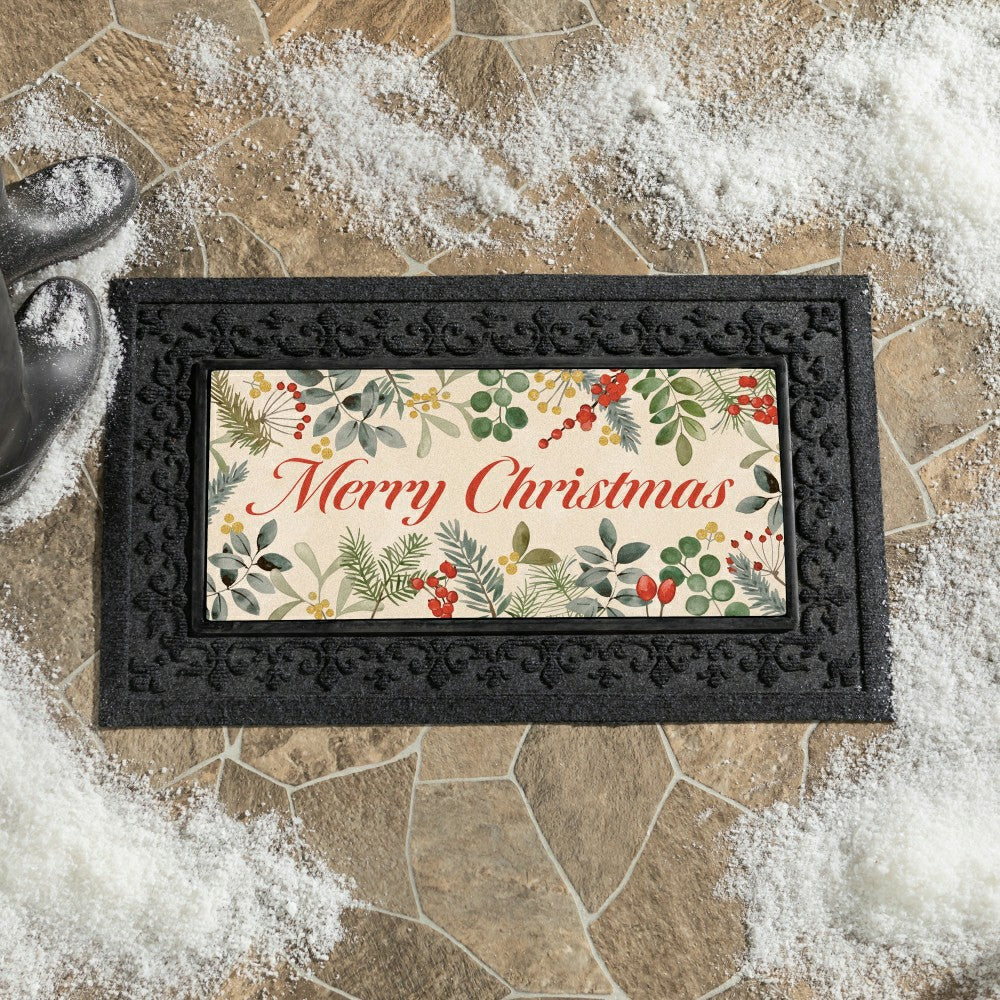 22X10” FLOCKED COIRSASSAFRAS MAT | Plow & Hearth