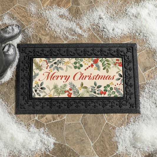 22X10” FLOCKED COIRSASSAFRAS MAT | Plow & Hearth