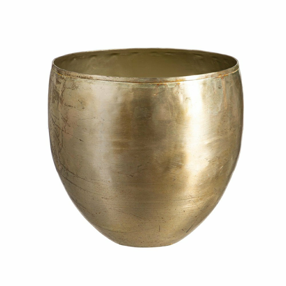 Glazed Metal Planter, Silver, Nested Set of 3 | Plow & Hearth