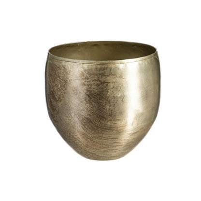 Glazed Metal Planter, Silver, Nested Set of 3 | Plow & Hearth