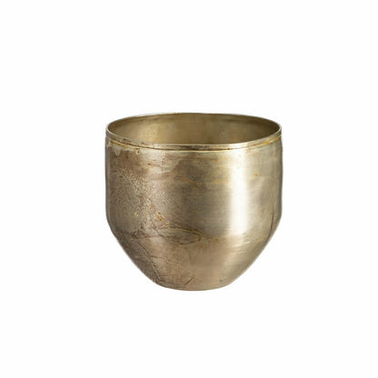 Glazed Metal Planter, Silver, Nested Set of 3 | Plow & Hearth
