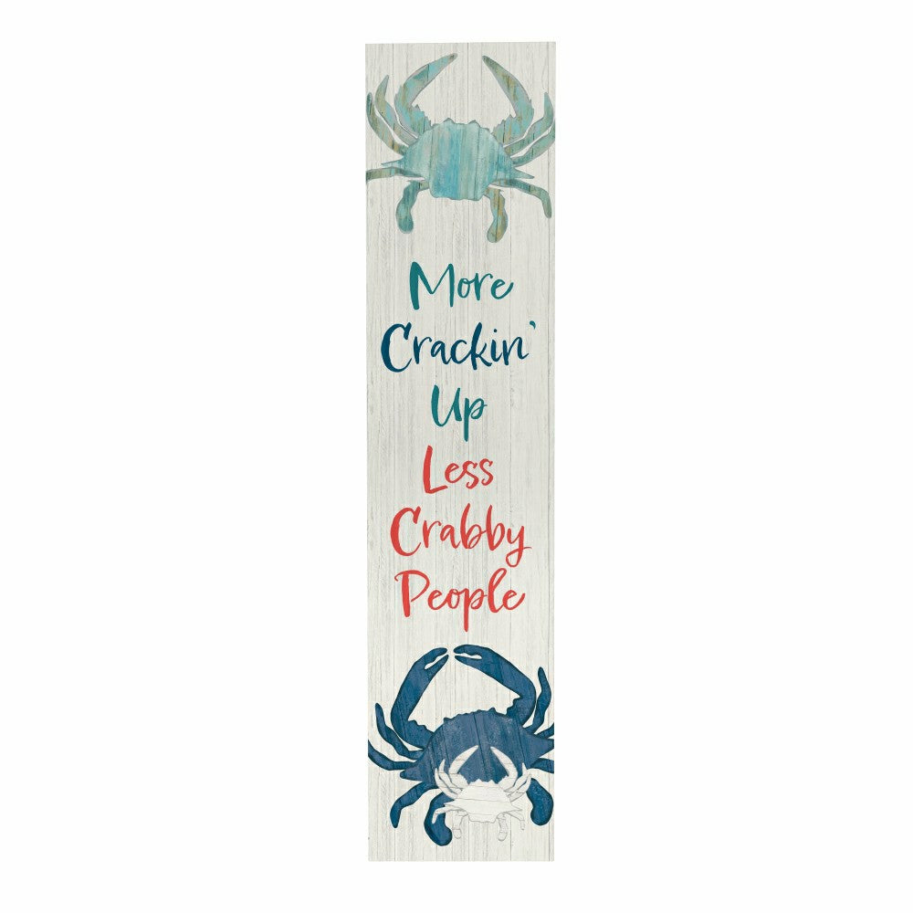 Coastal Porch Leaner Welcome Crabby 46" H | Plow & Hearth