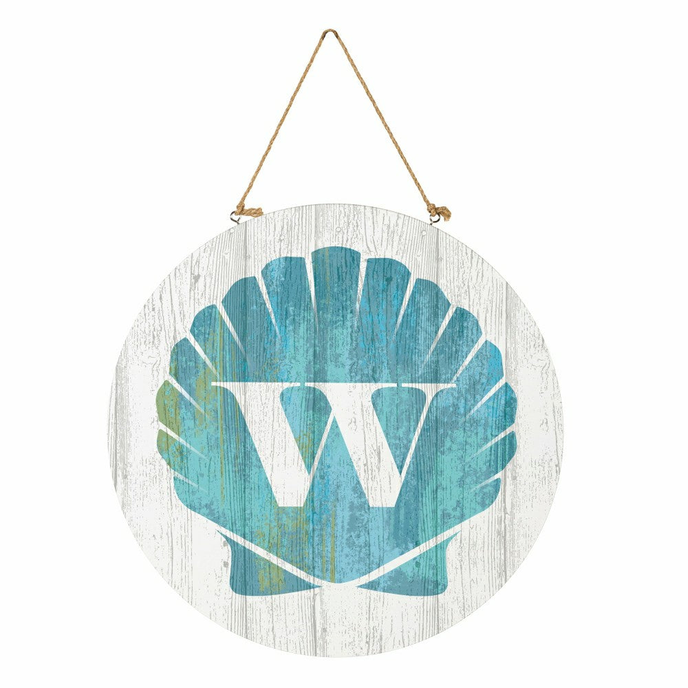 Coastal Door Décor Shell Monogram 18" W | Plow & Hearth