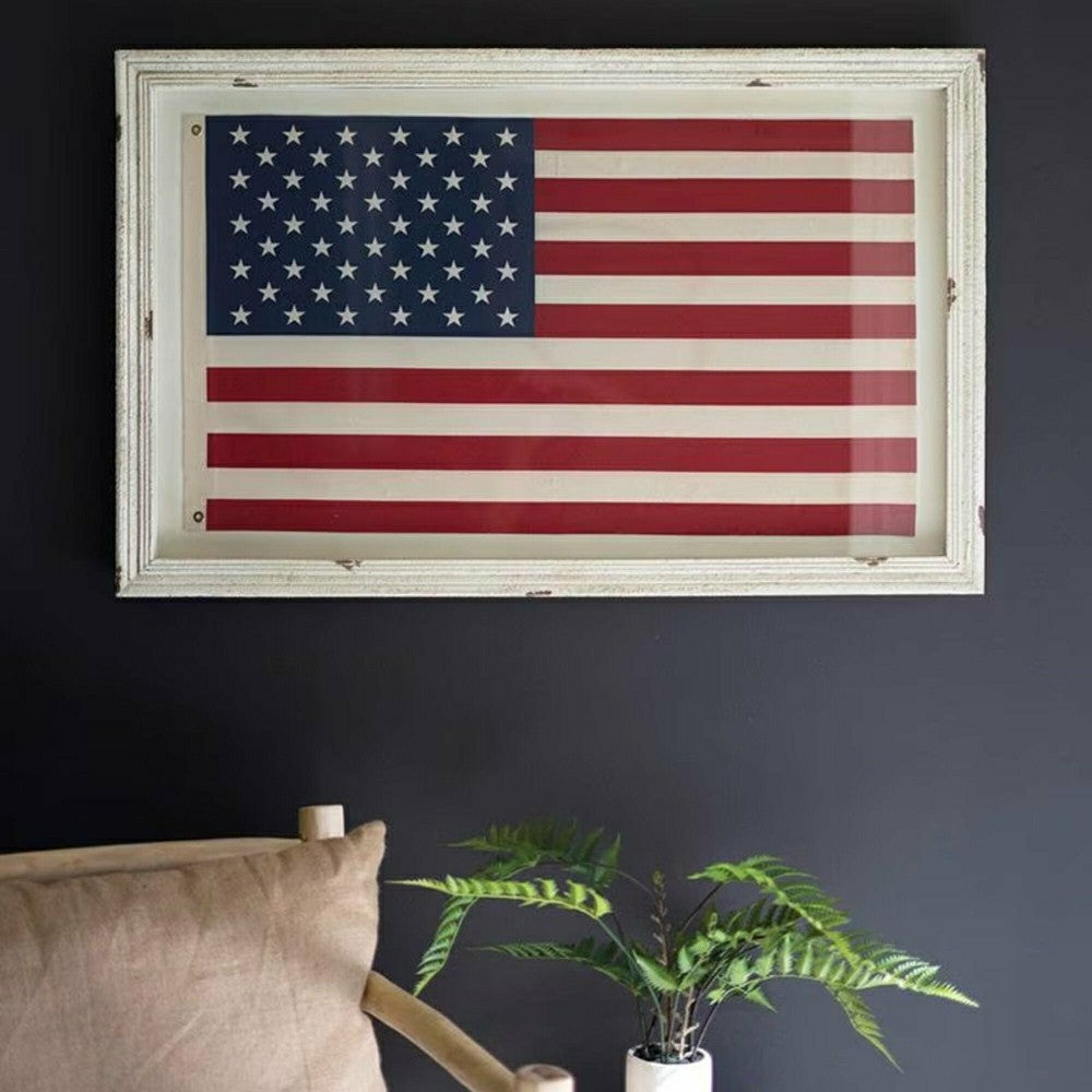 Large Framed American Flag Under Glass | Plow & Hearth