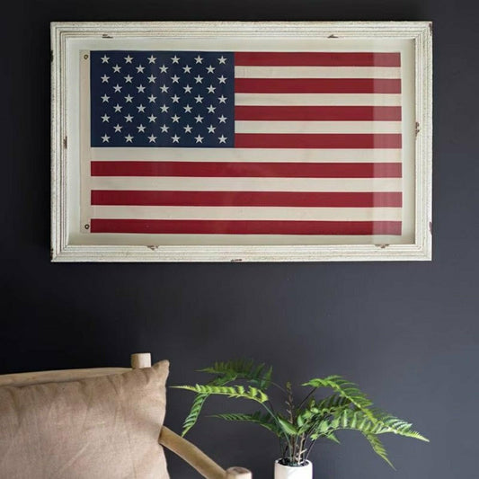 Large Framed American Flag Under Glass | Plow & Hearth