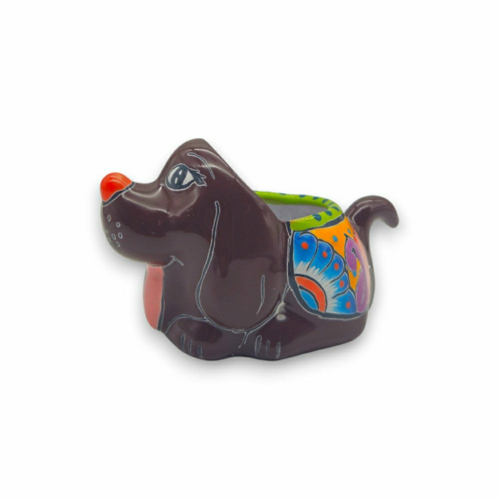 Colorful Talavera Dog Planter | Plow & Hearth
