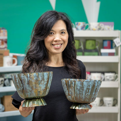 What She Shed, Bowl Shaped Planter, Metal, Set of 2 | Plow & Hearth