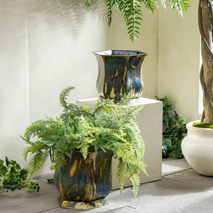 What She Shed Hexagon Planter, Metal, Set of 2 | Plow & Hearth