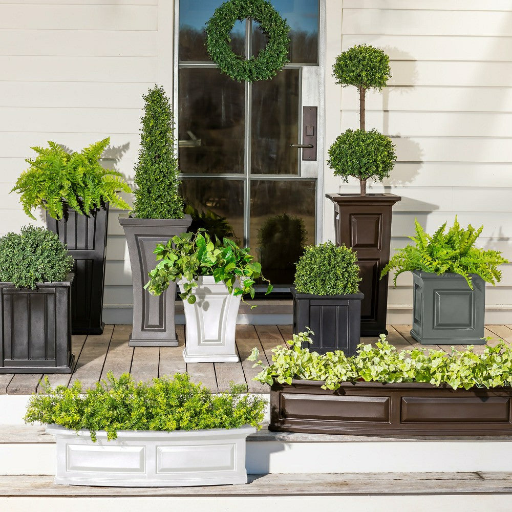 Chadwick Self-Watering Window Box with Hanging Brackets, 3'L | Plow & Hearth