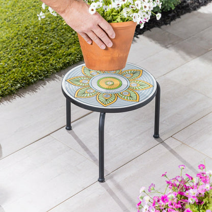 Set of 3 Mosaic Plant Stands | Plow & Hearth