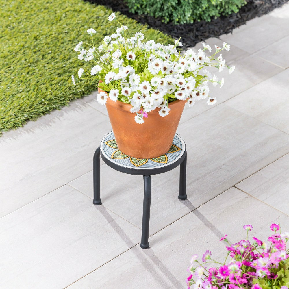 Set of 3 Mosaic Plant Stands | Plow & Hearth