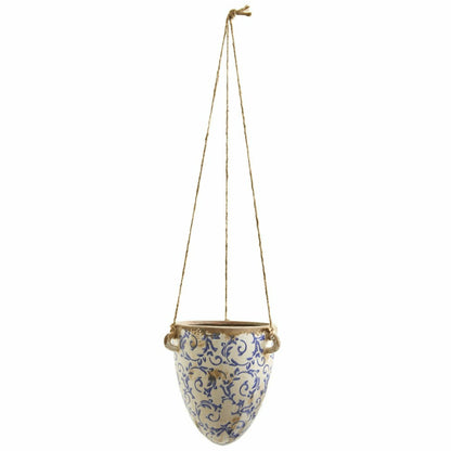 2’ Tuscan Hanging Ceramic Scroll Planter | Plow & Hearth