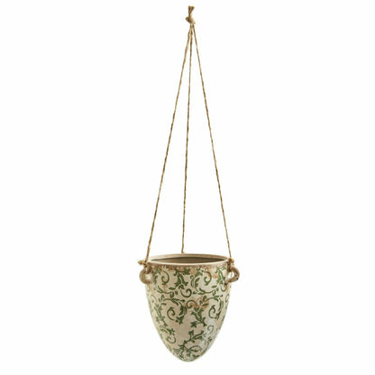 2’ Tuscan Hanging Ceramic Scroll Planter | Plow & Hearth