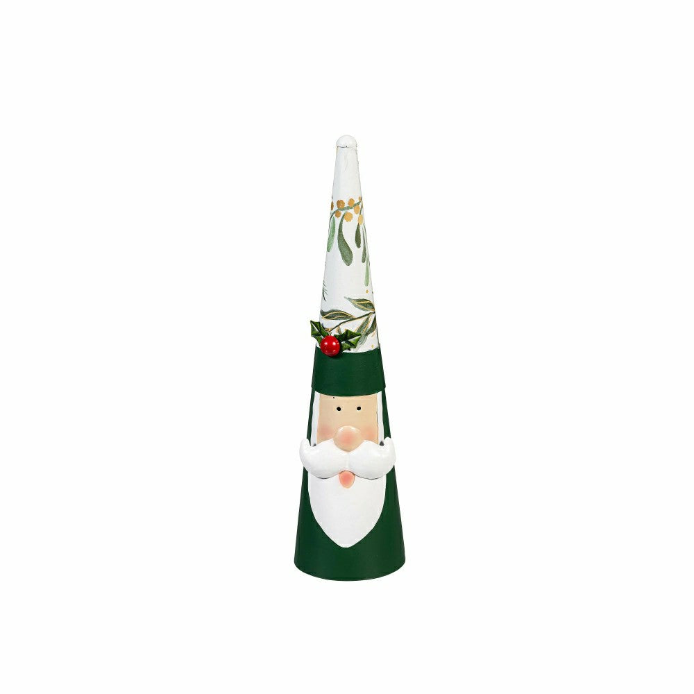 Santa and Snowman Metal Garden Statue, 18.7" H, Set of 2 | Plow & Hearth