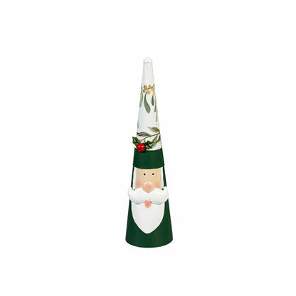 Santa and Snowman Metal Garden Statue, 18.7" H, Set of 2 | Plow & Hearth