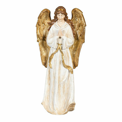 Gilded Angel Nativity Resin Garden Statue, 18" H | Plow & Hearth